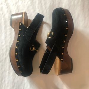 Gucci Suede Clogs